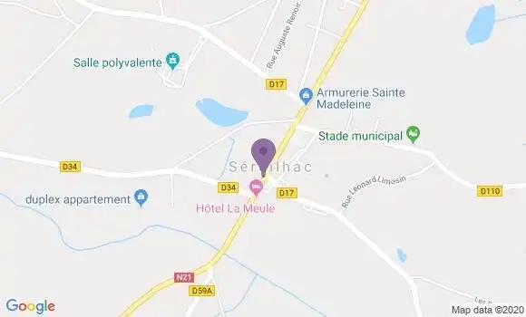 Localisation Sereilhac Bp - 87620
