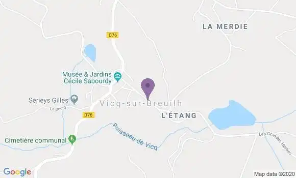 Localisation Vicq sur Breuilh Ap - 87260