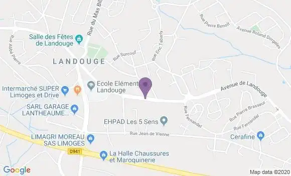Localisation Limoges Landouge Bp - 87100