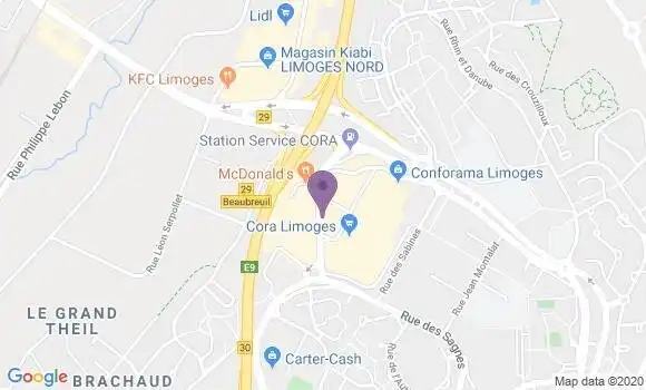 Localisation Limoges Beaubreuil - 87280