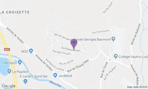 Localisation Saint Roch Ap - 88100