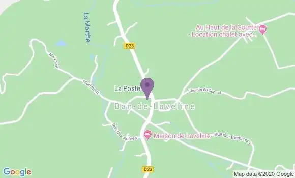 Localisation Ban de Laveline Bp - 88520