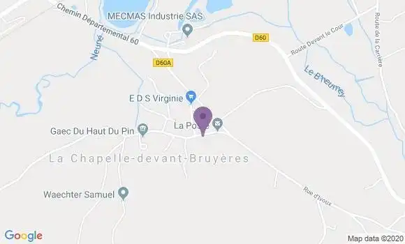 Localisation La Chapelle Devant Bruyeres Bp - 88600
