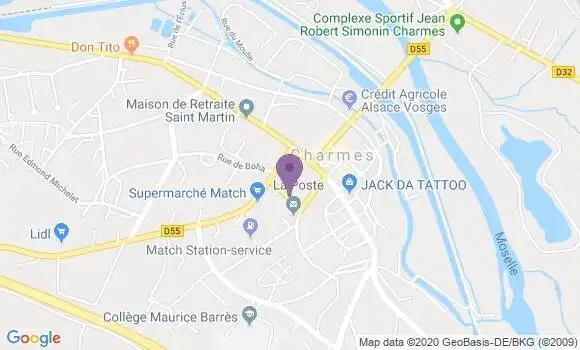 Localisation Charmes - 88130
