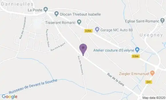 Localisation Darnieulles Bp - 88390