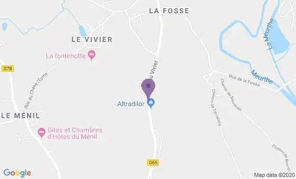 Localisation Etival Clairefontaine Bp - 88480