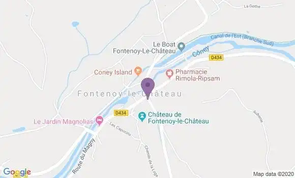 Localisation Fontenoy le Chateau Bp - 88240