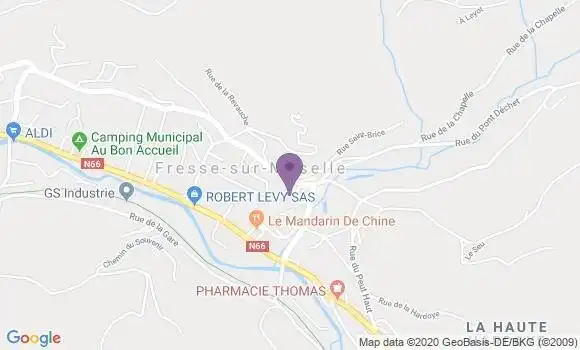 Localisation Fresse sur Moselle Bp - 88160