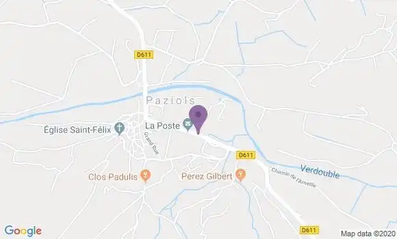 Localisation Paziols Bp - 11350