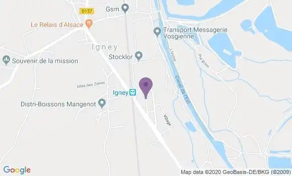 Localisation Igney Bp - 88150