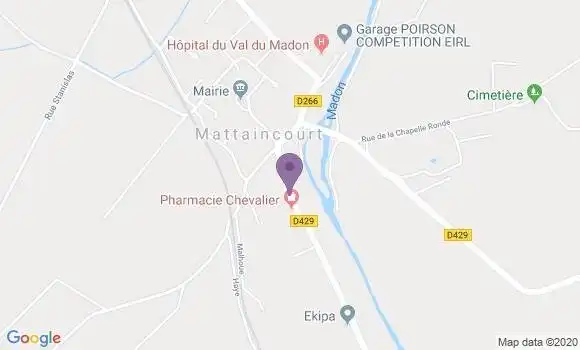 Localisation Mattaincourt Bp - 88500