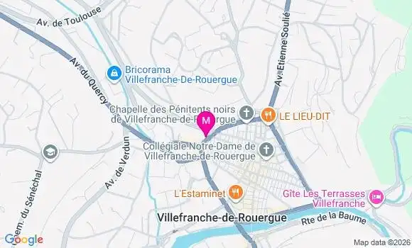 Localisation Villefranche de Rouergue - 12200