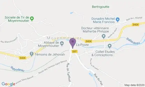 Localisation Moyenmoutier Bp - 88420