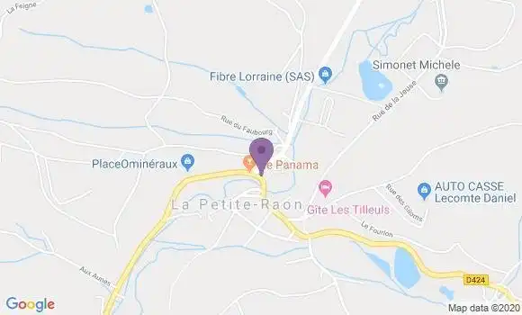 Localisation La Petite Raon Bp - 88210