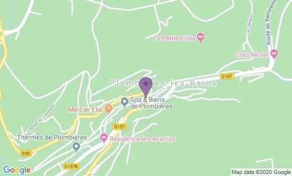 Localisation Plombieres les Bains Bp - 88370