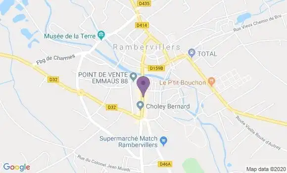 Localisation Rambervillers - 88700