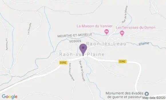Localisation Raon sur Plaine Ap - 88110