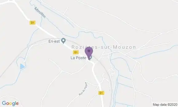 Localisation Rozieres sur Mouzon Ap - 88320