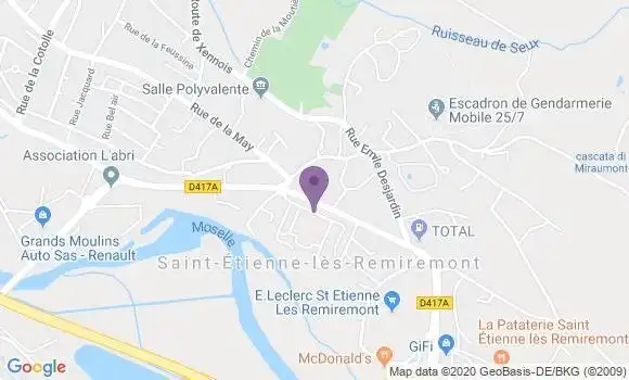 Localisation Saint Etienne les Remiremont Bp - 88200
