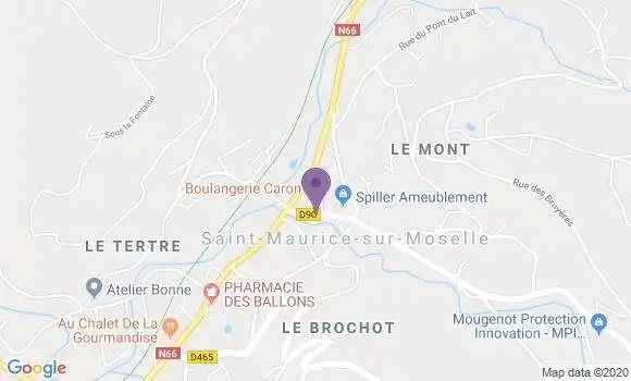 Localisation Saint Maurice sur Moselle Bp - 88560