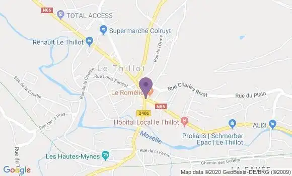 Localisation Le Thillot - 88160