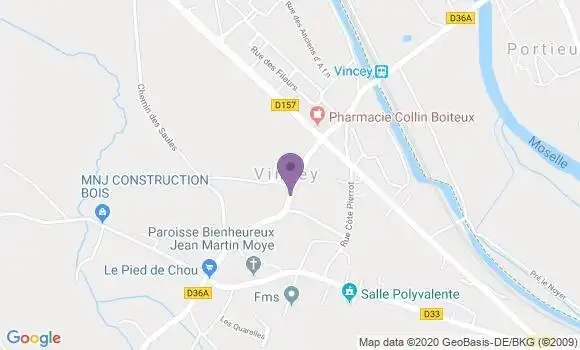 Localisation Vincey Bp - 88450