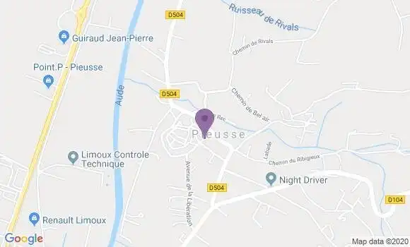 Localisation Pieusse Ap - 11300