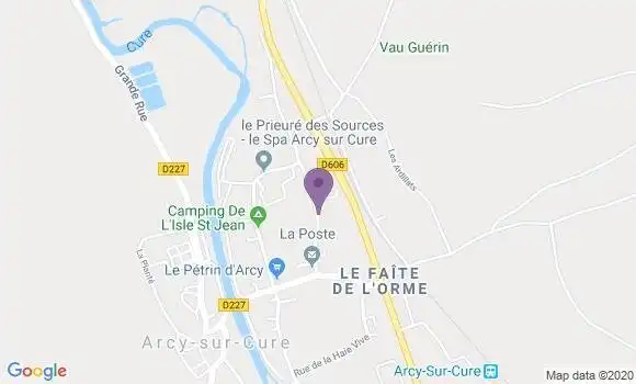 Localisation Arcy sur Cure Ap - 89270