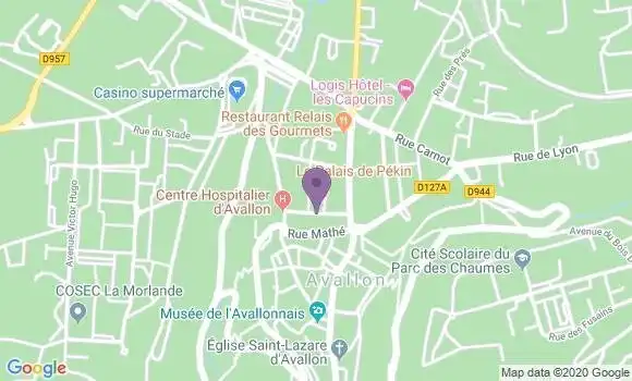 Localisation Avallon - 89200