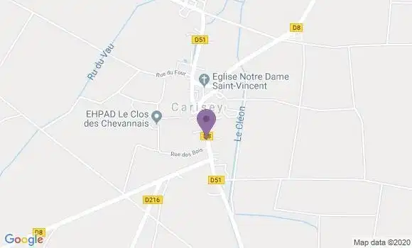Localisation Carisey Ap - 89360
