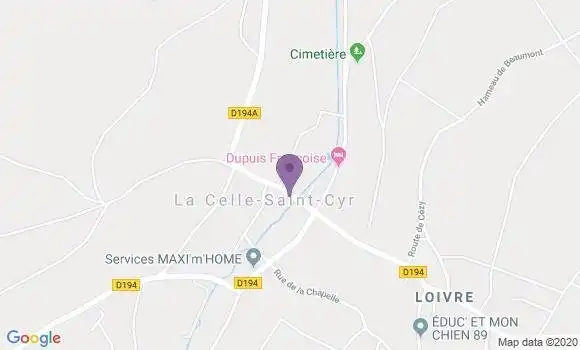 Localisation La Celle St Cyr Ap - 89116