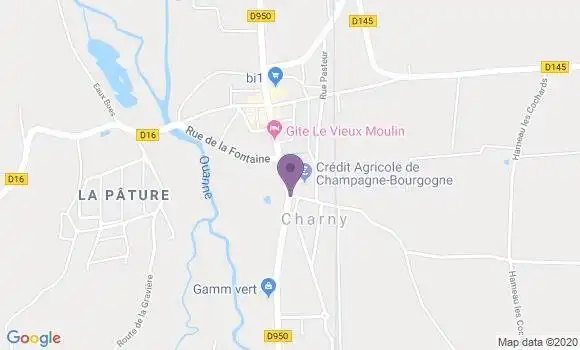 Localisation Charny - 89120