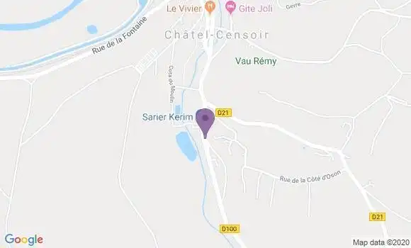 Localisation Chatel Censoir Bp - 89660