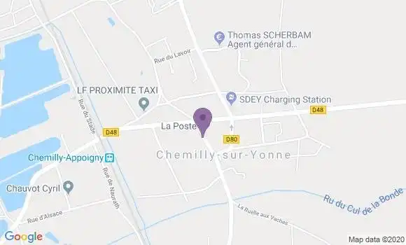 Localisation Chemilly sur Yonne Ap - 89250