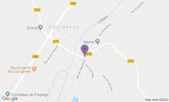 Localisation Courgenay Ap - 89190