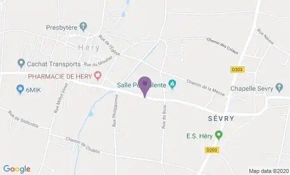 Localisation Hery Bp - 89550