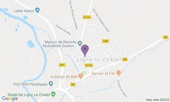 Localisation Ligny le Chatel Bp - 89144