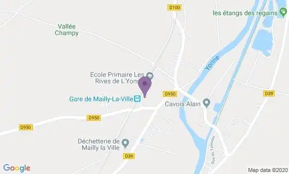 Localisation Mailly la Ville Ap - 89270
