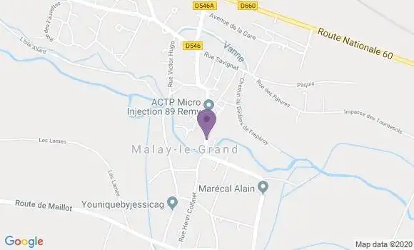 Localisation Malay le Grand Bp - 89100