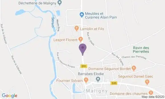 Localisation Maligny Ap - 89800