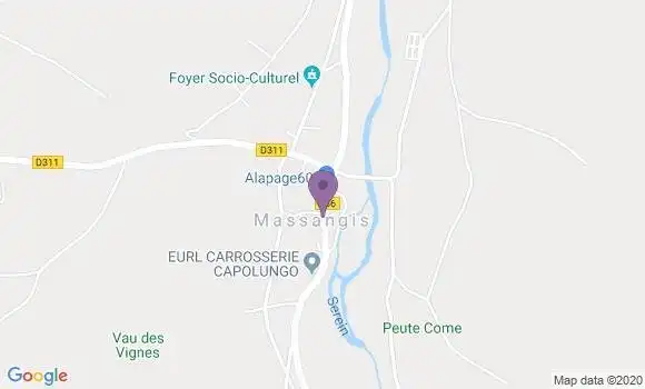 Localisation Massangis Ap - 89440