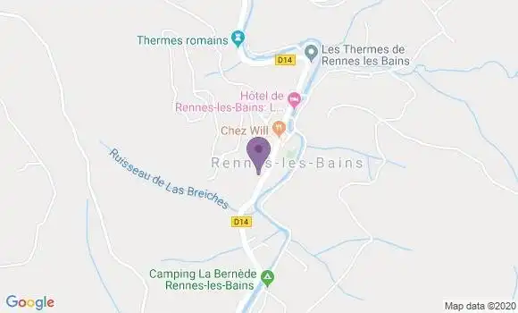 Localisation Rennes les Bains Bp - 11190