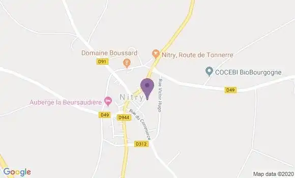 Localisation Nitry Bp - 89310