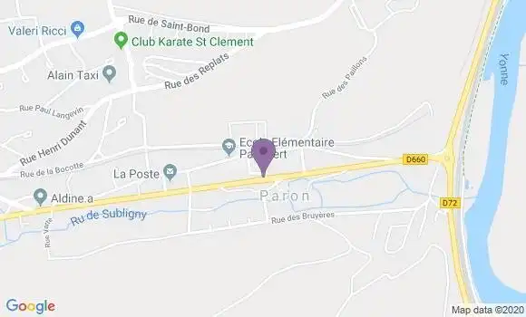 Localisation Paron - 89100