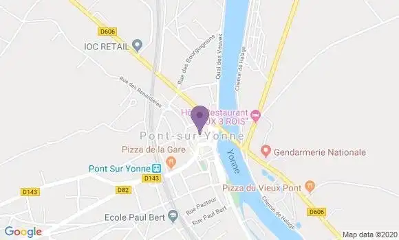 Localisation Pont sur Yonne - 89140