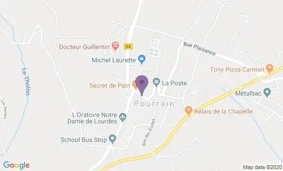 Localisation Pourrain Bp - 89240