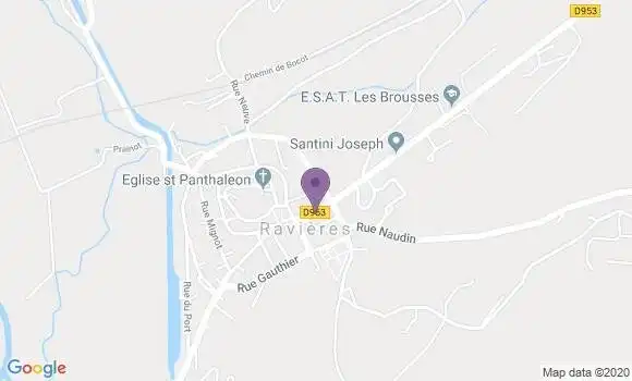 Localisation Ravieres Bp - 89390