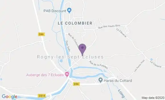 Localisation Rogny les Sept Ecluses Ap - 89220