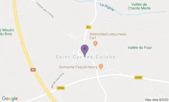 Localisation Saint Cyr les Colons Ap - 89800