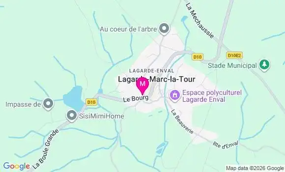 Localisation Lagarde Marc la Tour - 19150